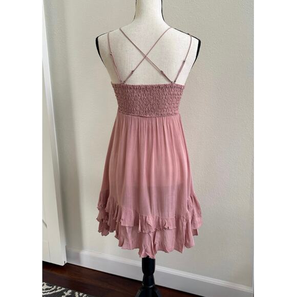Free People Adella NWT Rose Lace Pink Slip Dress FP Intimately size Small XS - Picture 9 of 11